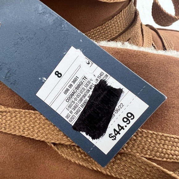 NWT - Universal Thread Birgitte Cognac Winter Boots - Size 8 - Picture 8 of 10